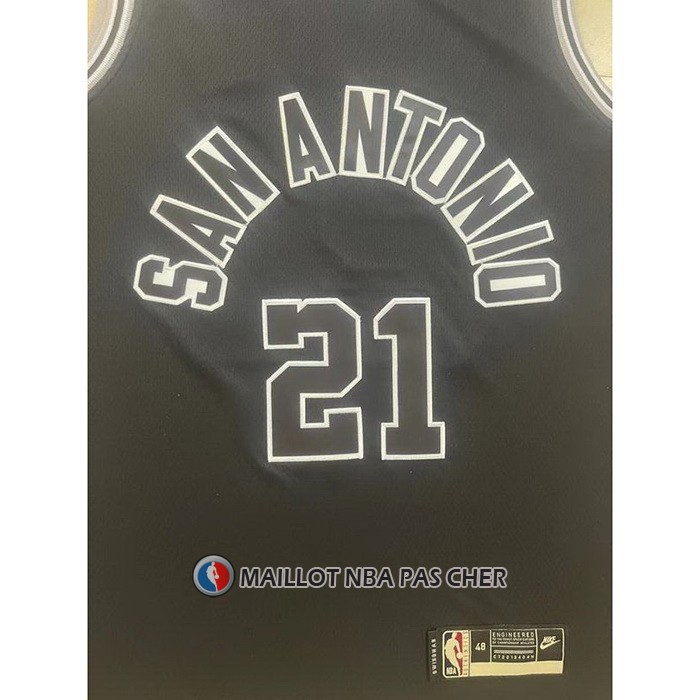 Maillot San Antonio Spurs Tim Duncan NO 21 Statement 2022-23 Noir